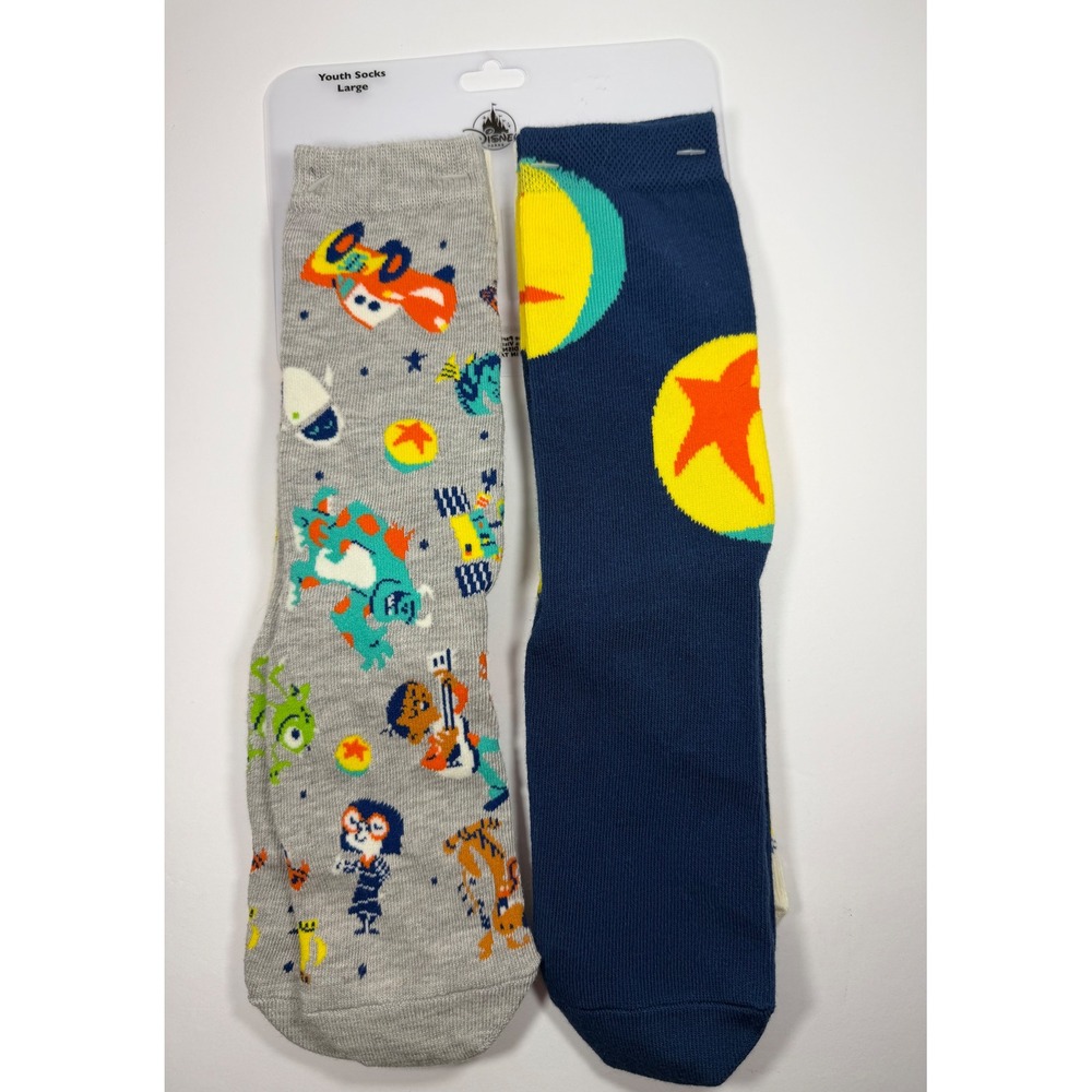 Disney Pixar Youth Socks 3-Pack Large  Monsters Inc Coco Incredibles Toy Story